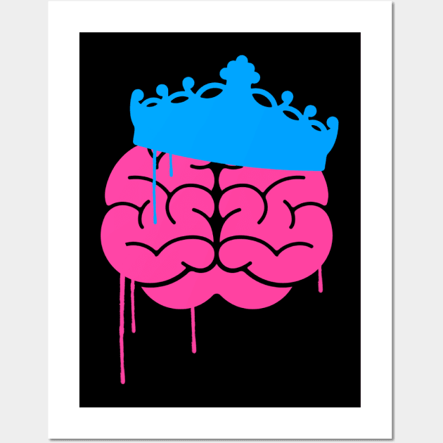 Brain Crown Wall Art by Brain Drip Inc